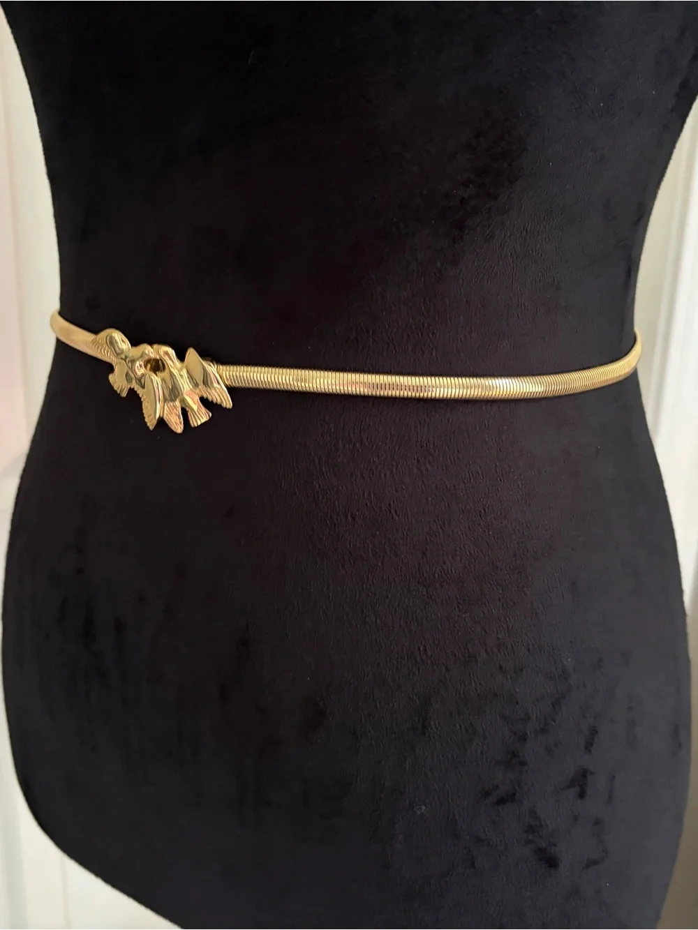 Gold Kissing Doves Accent Belt - Women Accessories Belts